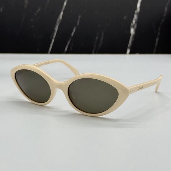 NEW CL40264U 25N CELINE SUNGLASSES IVORY KHAKI WOMEN EYEWEAR CELINE - Picture 2 of 12